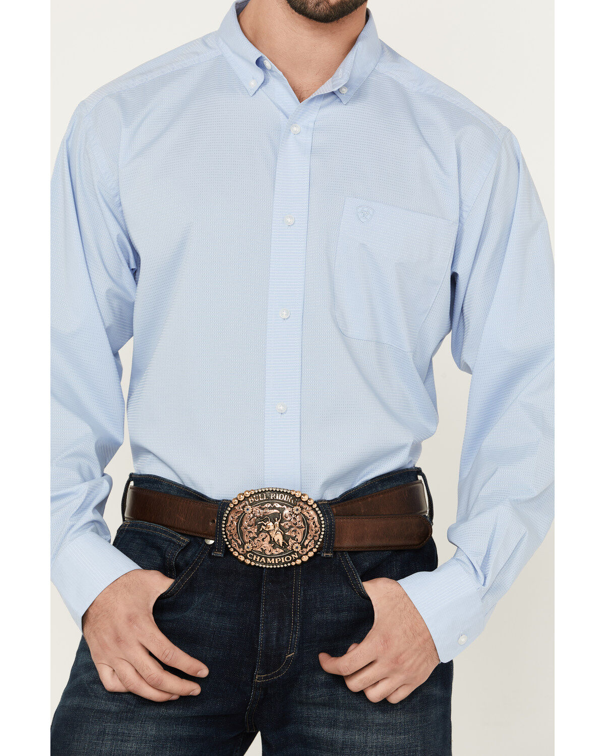 Ariat Men's 360 Airflow Solid Long Sleeve Button-Down Western Shirt