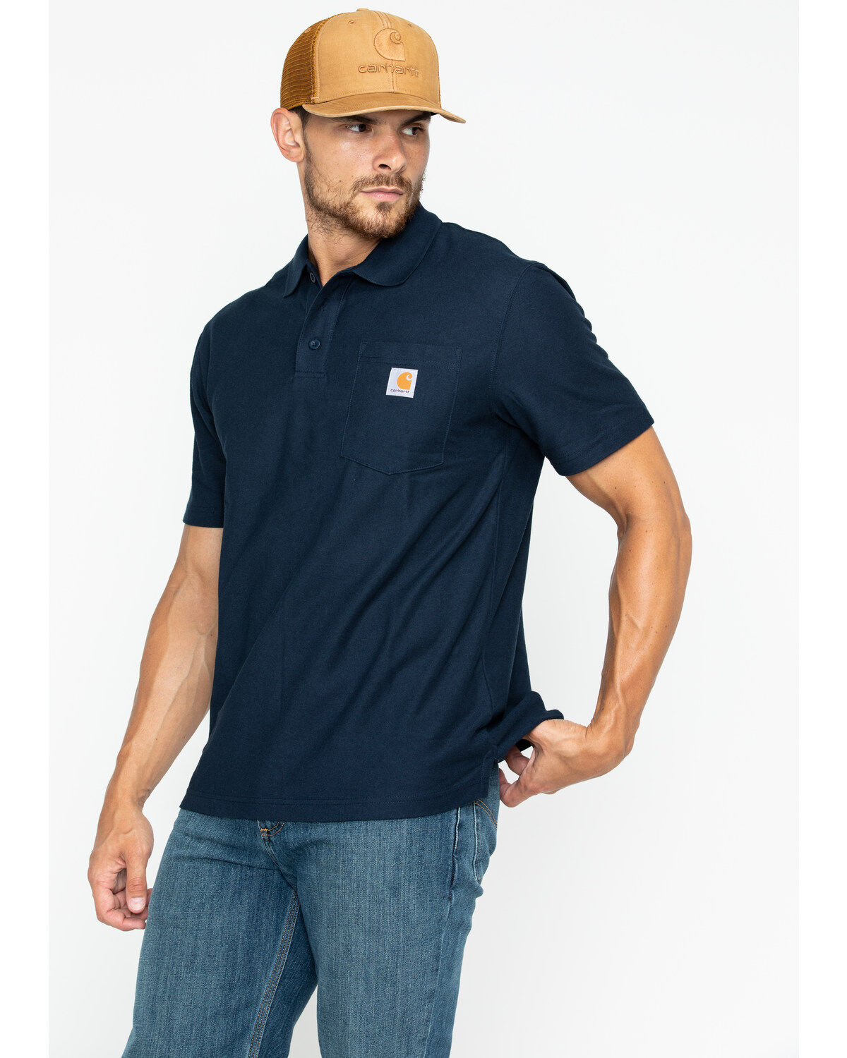 Carhartt Men's Contractor's Pocket Short Sleeve Polo Work Shirt - Big & Tall