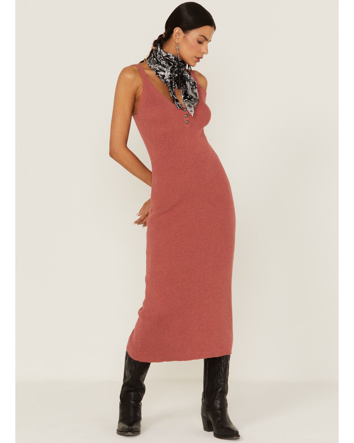 Tasha Polizzi Women's Helena Rib Knit Midi Dress