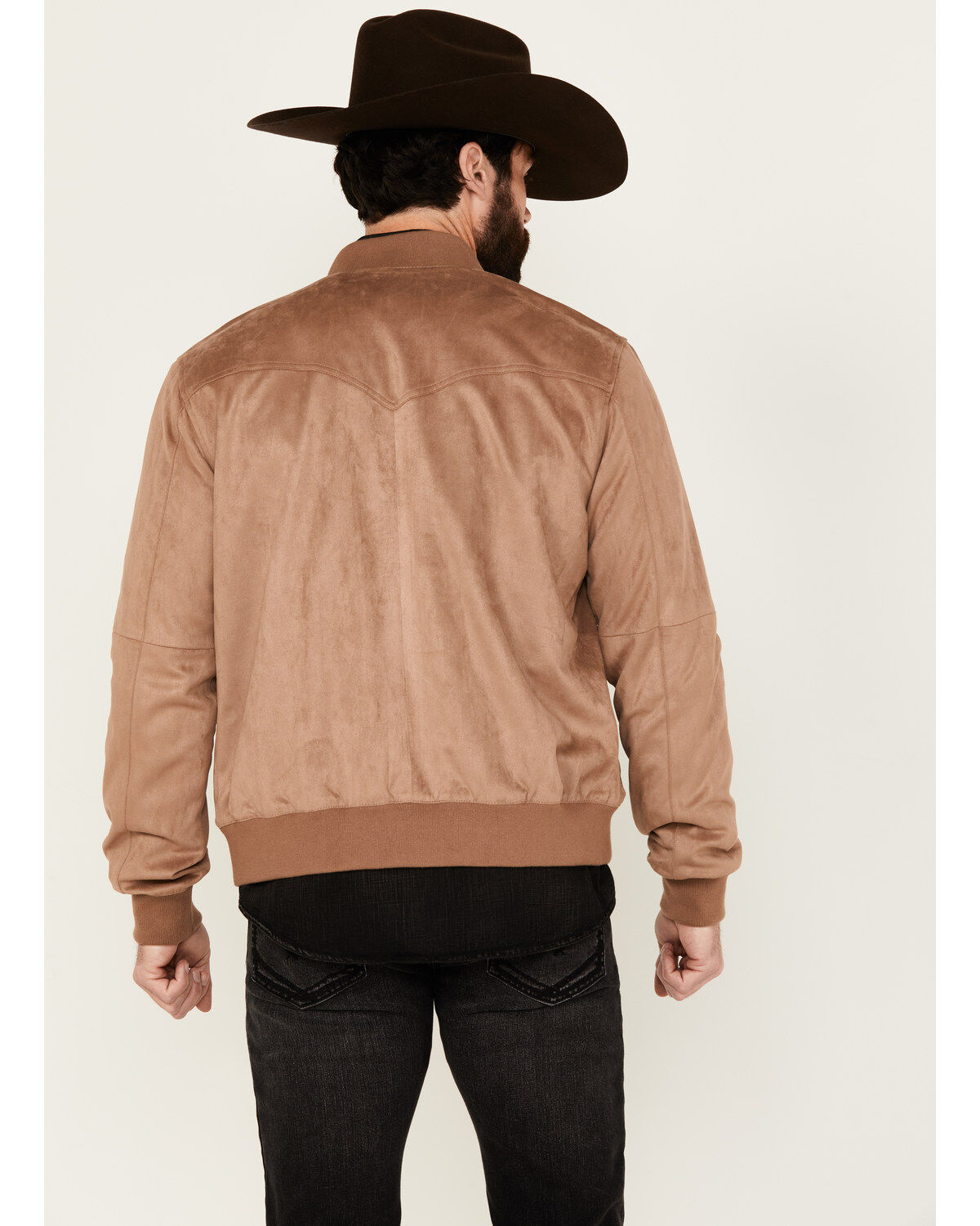 Moonshine Spirit Men's Flight Plan Faux Suede Bomber Jacket