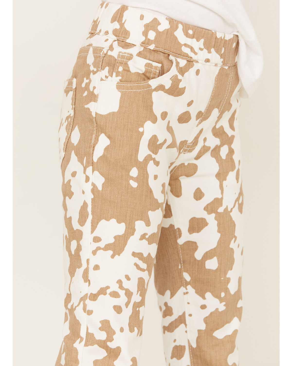 Saint & Hearts Girls' Cowhide Print Pull On Flare Pants
