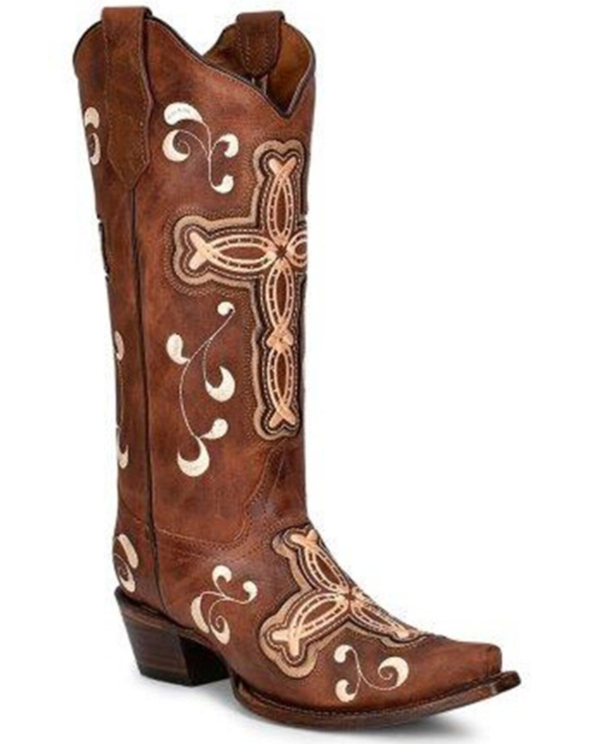 Circle G Women's Cross Western Boots - Snip Toe