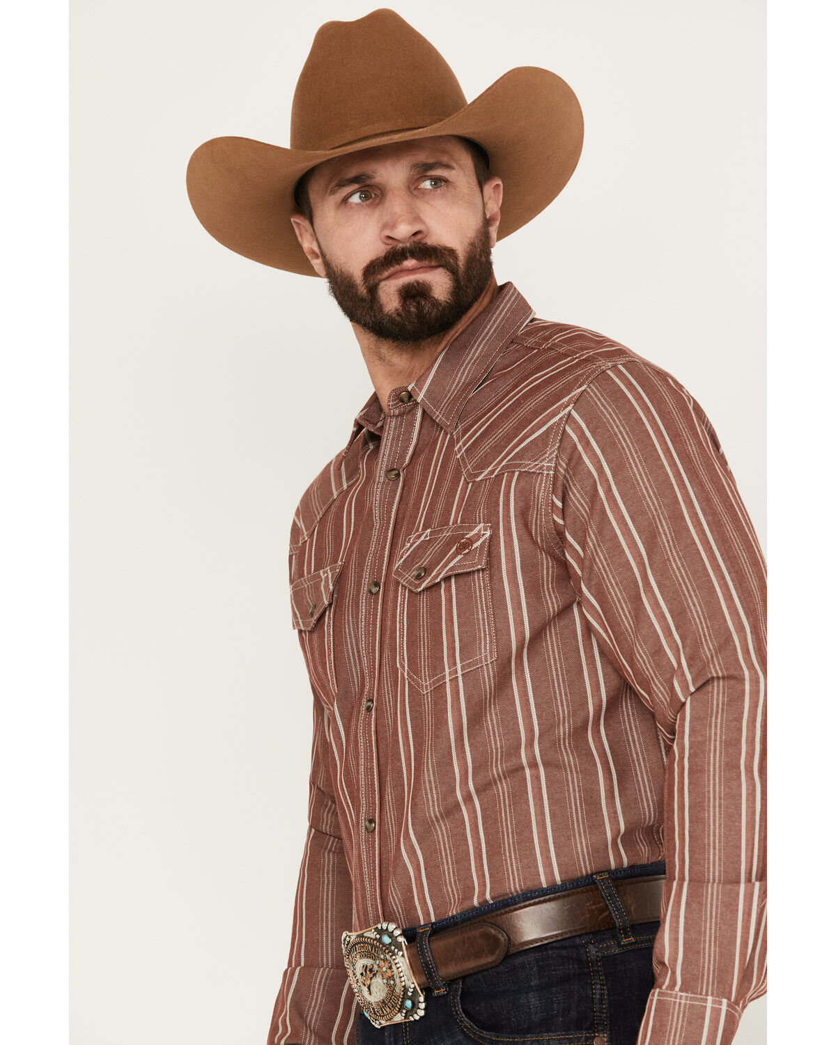 Blue Ranchwear Men's Twill Long Sleeve Work Snap Shirt