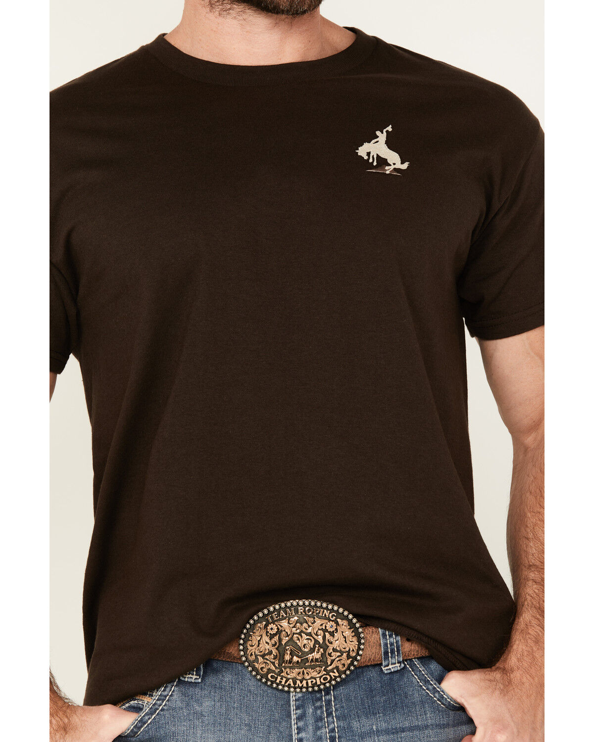Riot Society Men's Embroidered Bucking Bronco Short Sleeve T-Shirt