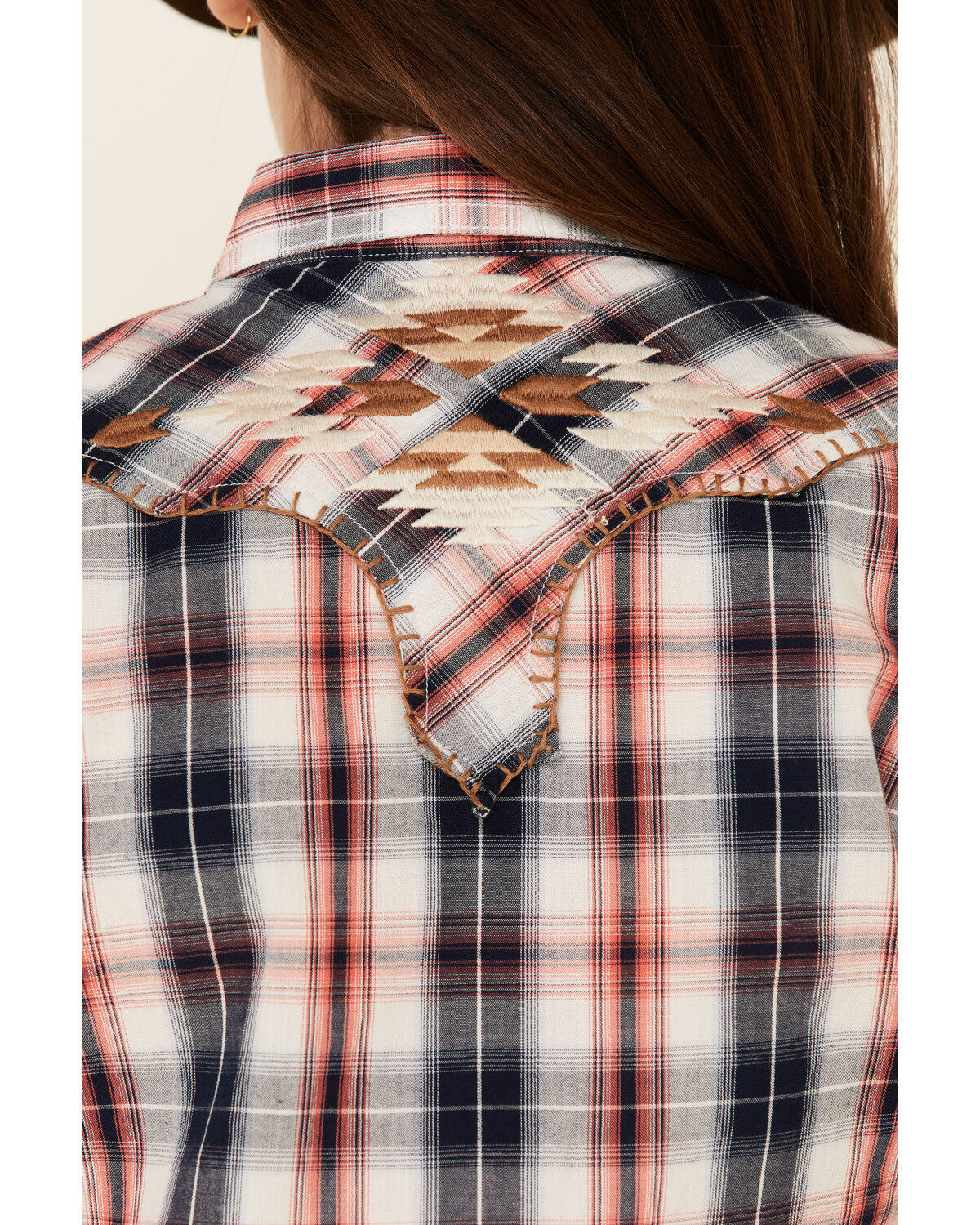 Ariat Girls' R.E.A.L Dynamic Plaid Print Southwestern Yoke Long Sleeve Western Shirt