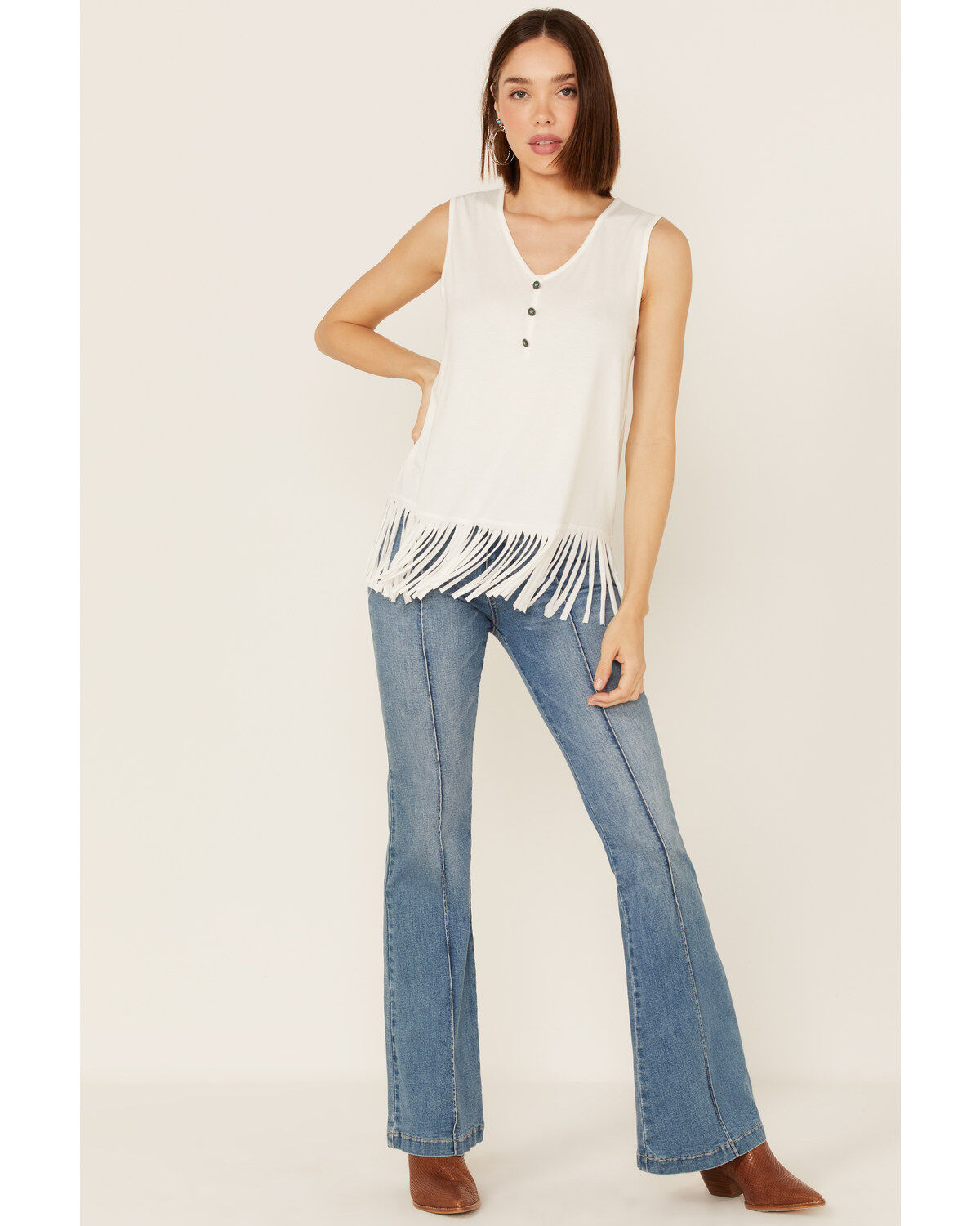 Tasha Polizzi Women's Abby Fringe Tank Top