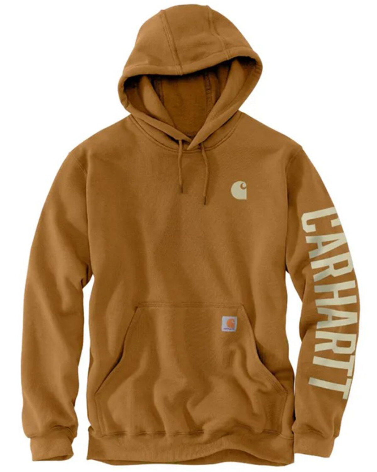Carhartt Men's Rain Defender Loose Fit Midweight Logo Graphic Print Hooded Sweatshirt