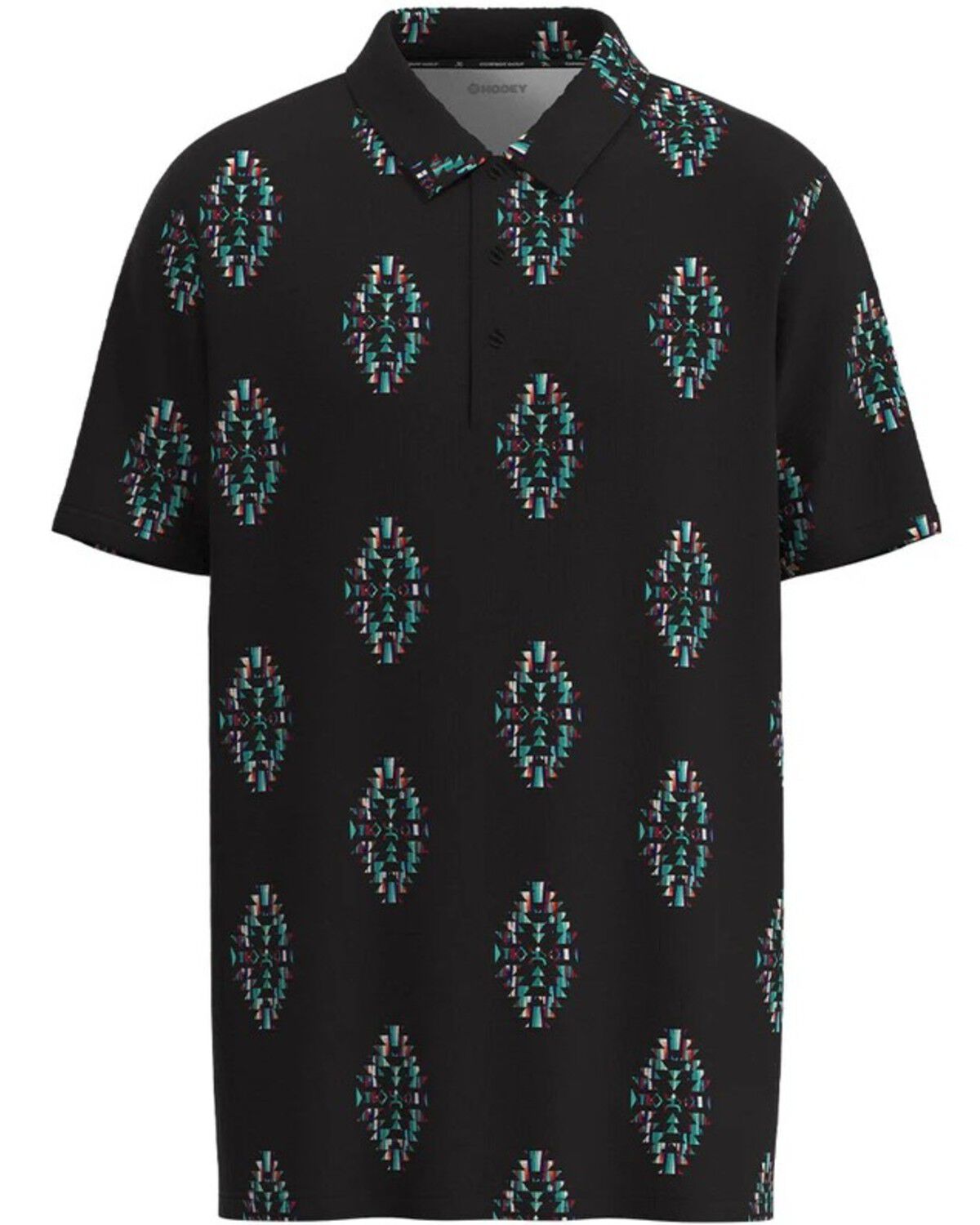 Hooey Boys' Golf Southwestern Print Short Sleeve Polo