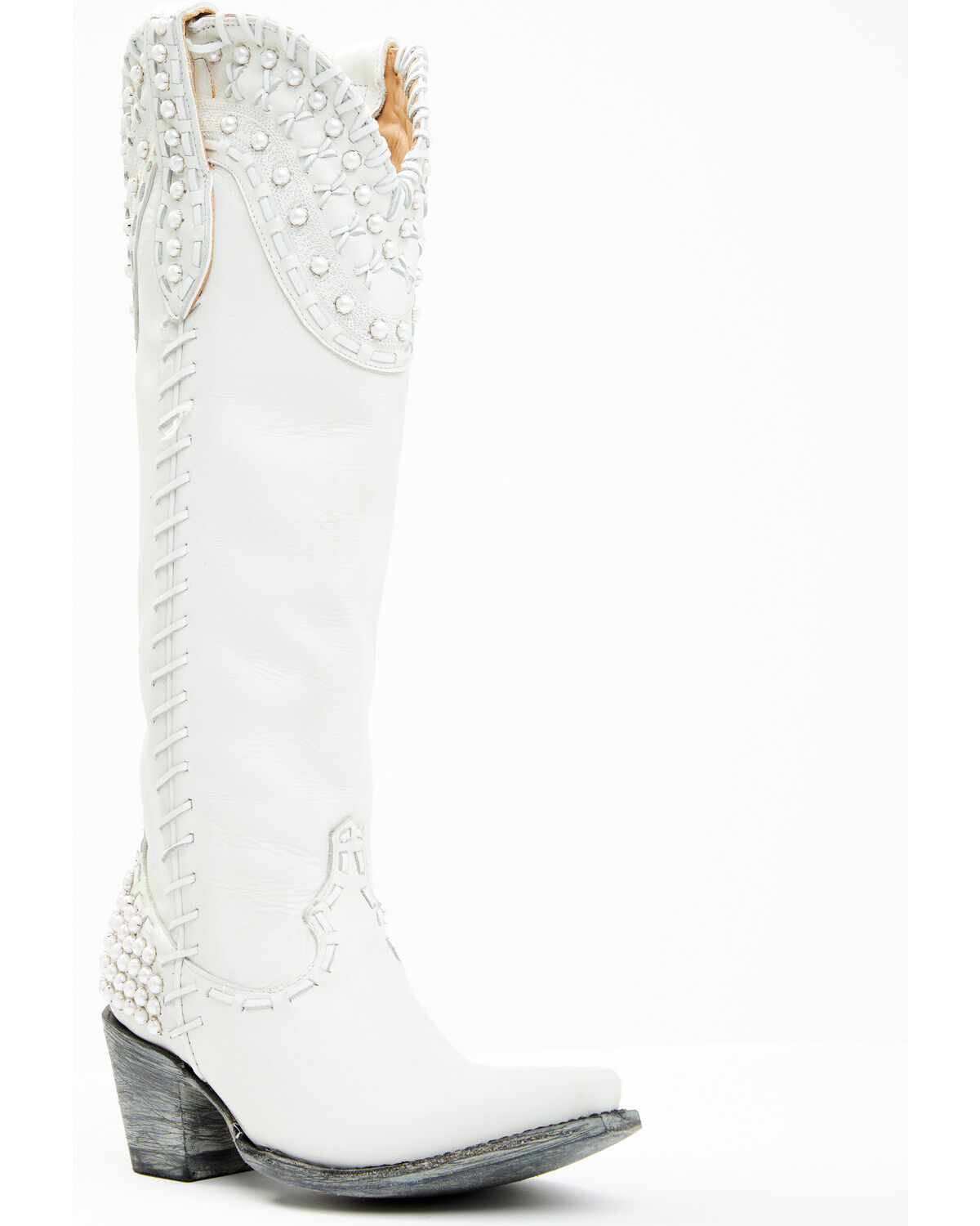 Boot Barn X Double D Women's Exclusive Bridal Pearl Western Bridal Boots - Snip Toe