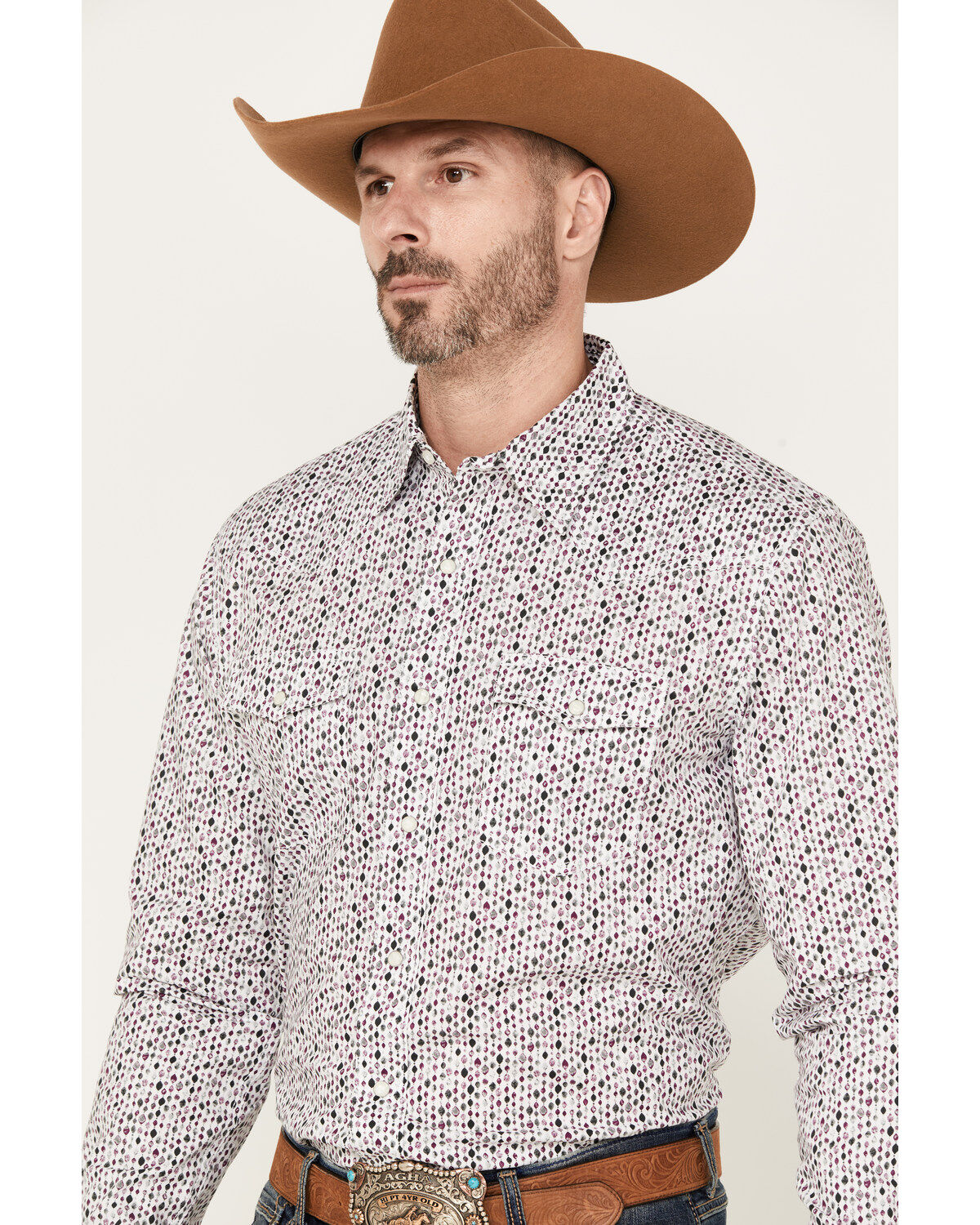 Wrangler 20X Men's Geo Print Long Sleeve Snap Western Shirt