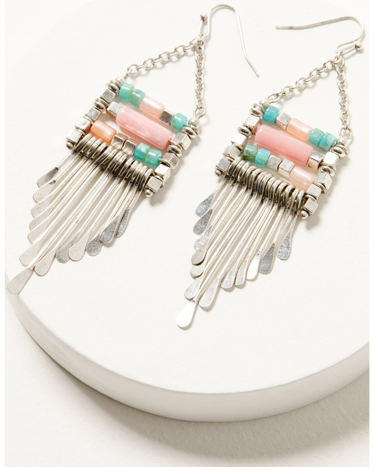 Shyanne Women's Bead Metal Fringe Drop Earrings