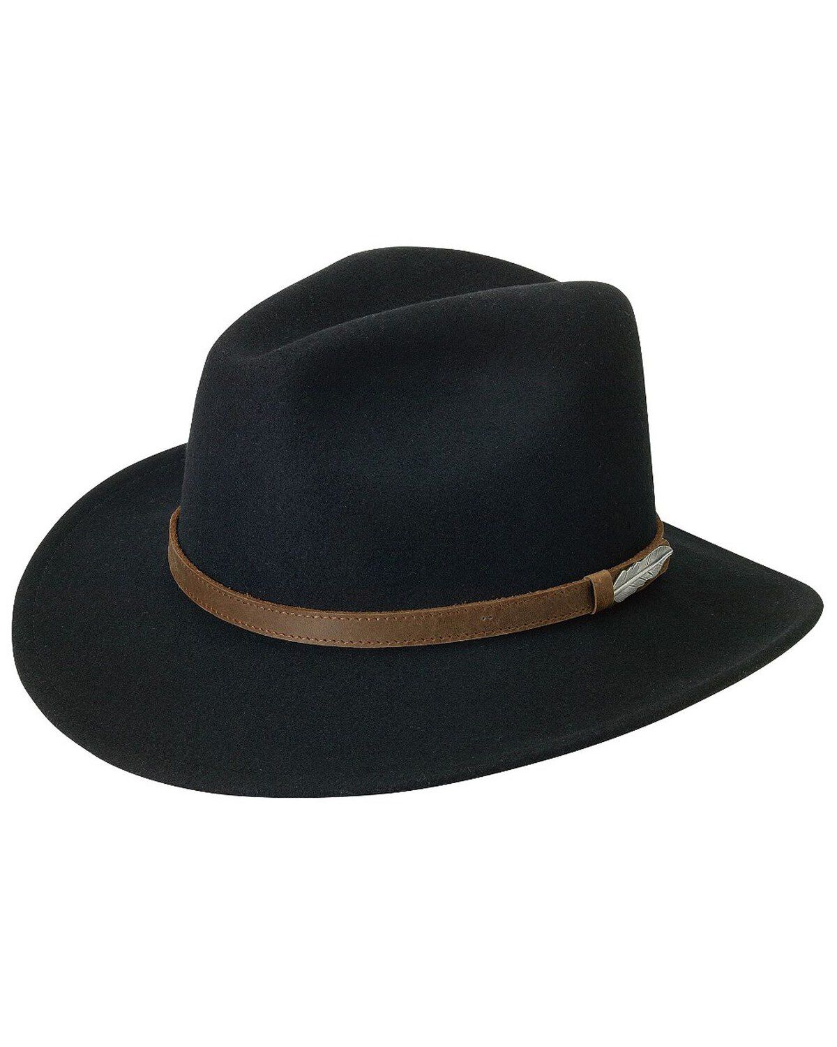 Black Creek Men's Crushable Felt Western Fashion Hat