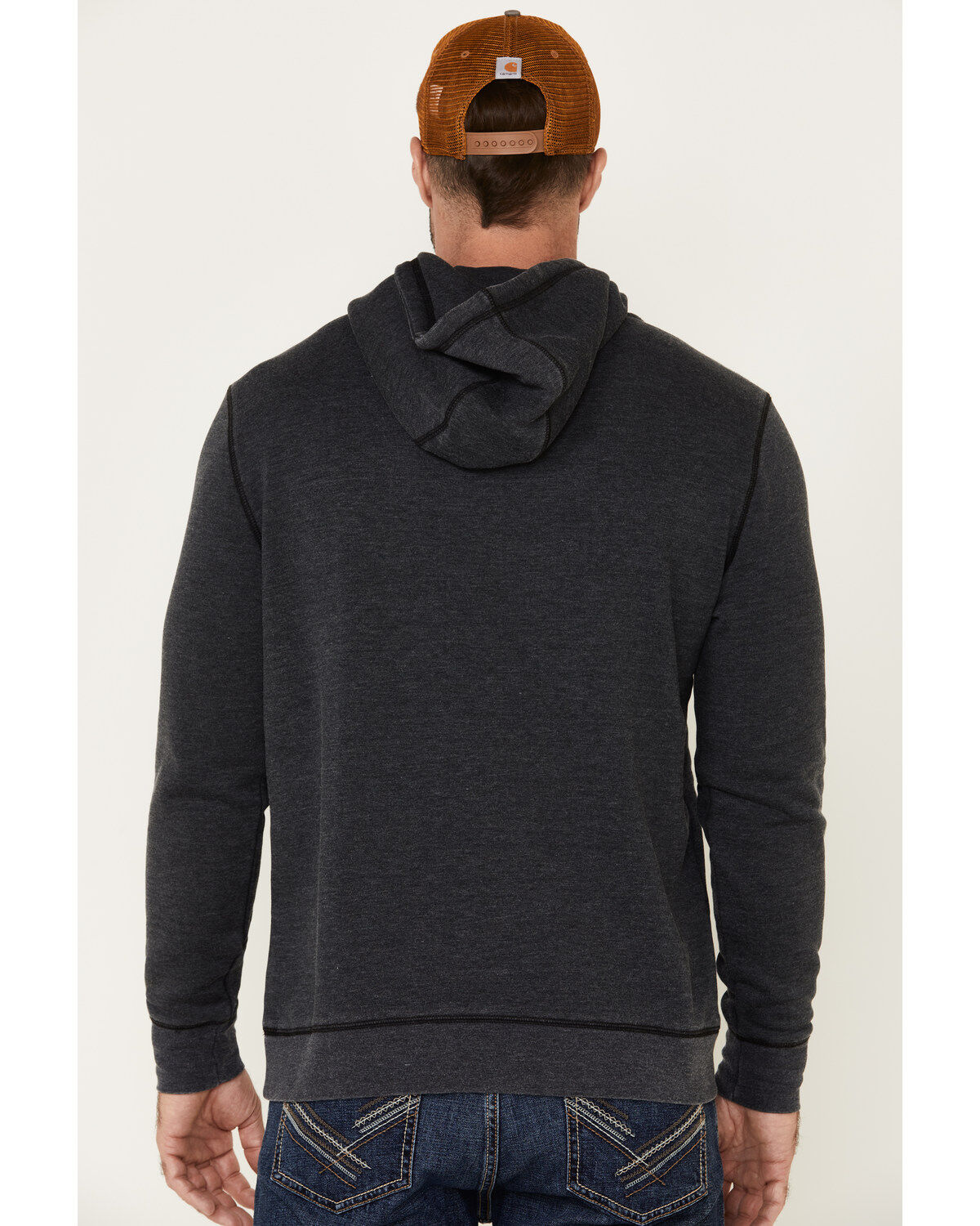 Flag & Anthem Men's Charcoal Colerain Burnout Fleece Hooded Sweatshirt