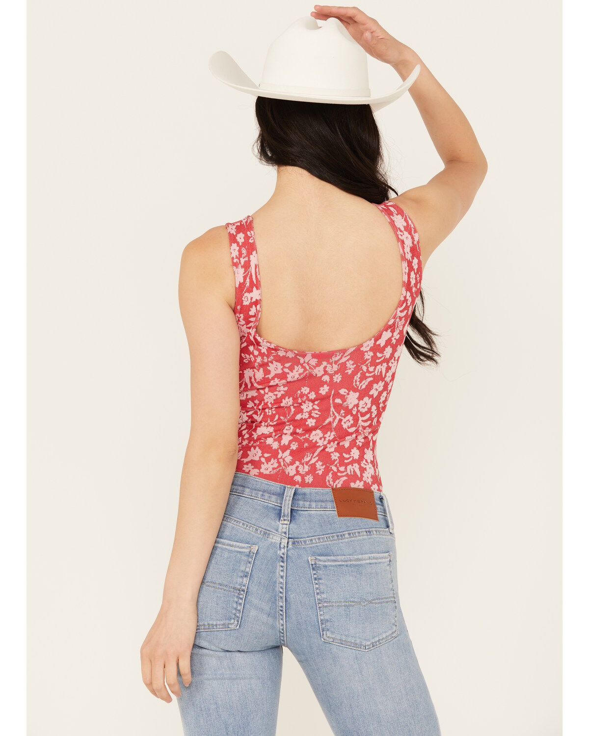 Free People Women's Clean Lines Printed Bodysuit