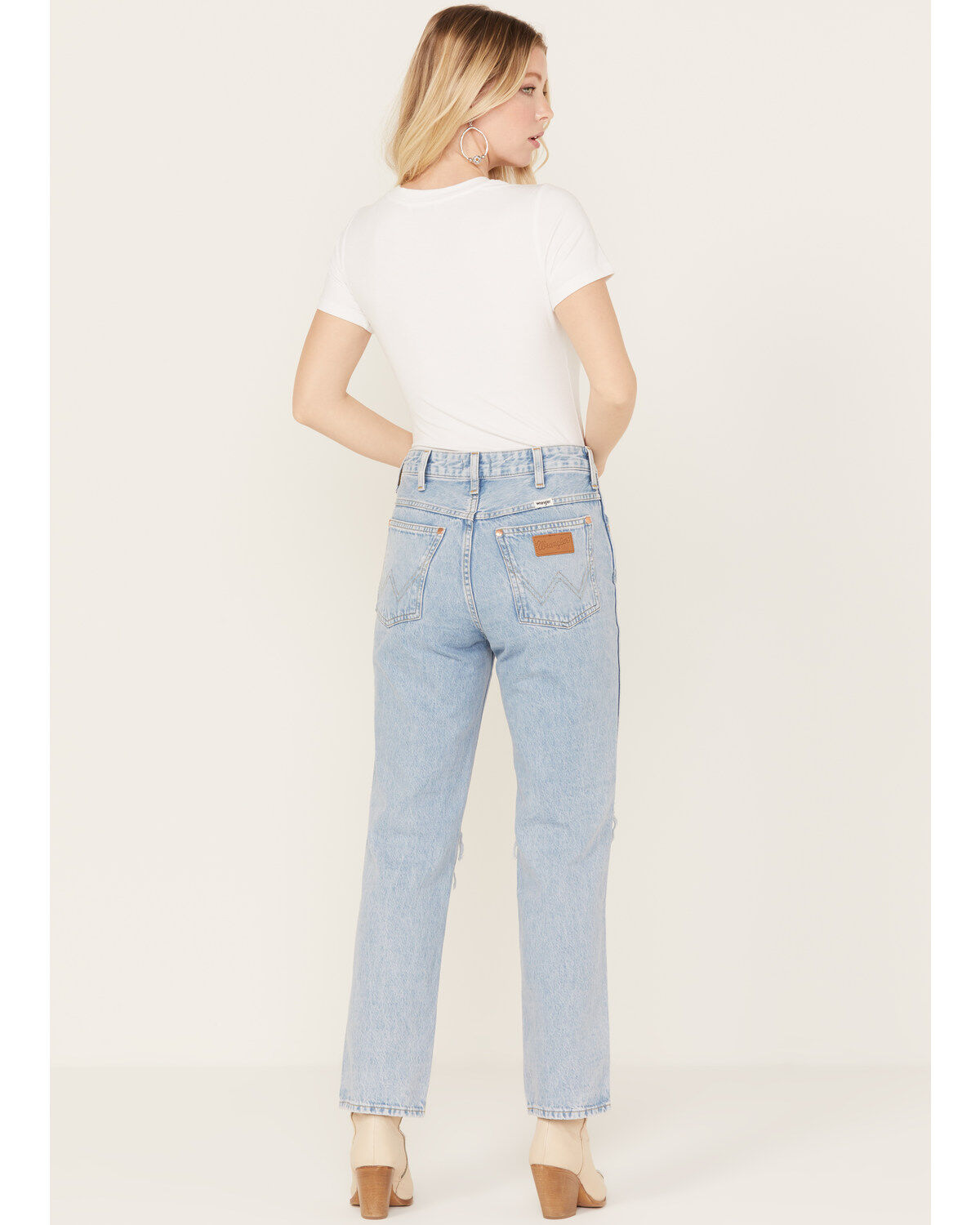 Wrangler Women's Bad Intentions Wild West 603 Destructed Straight Jeans