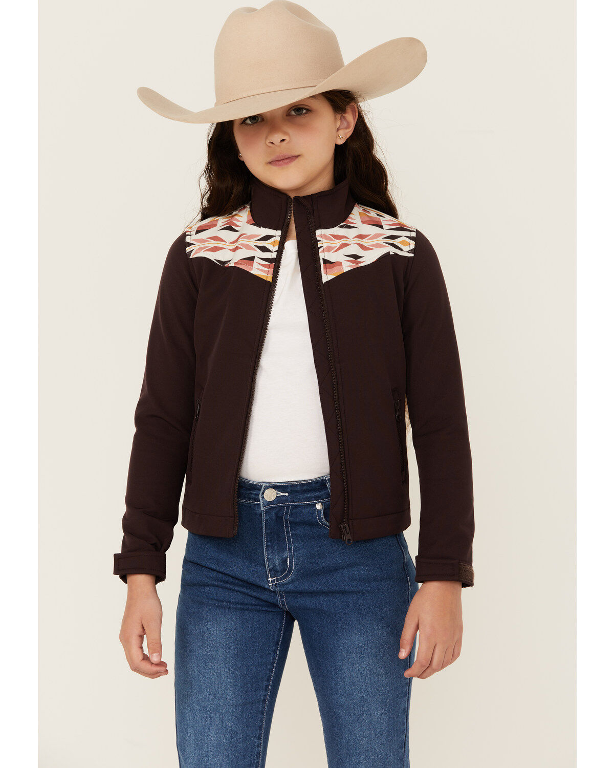 Shyanne Girls' Southwestern Print Softshell Jacket