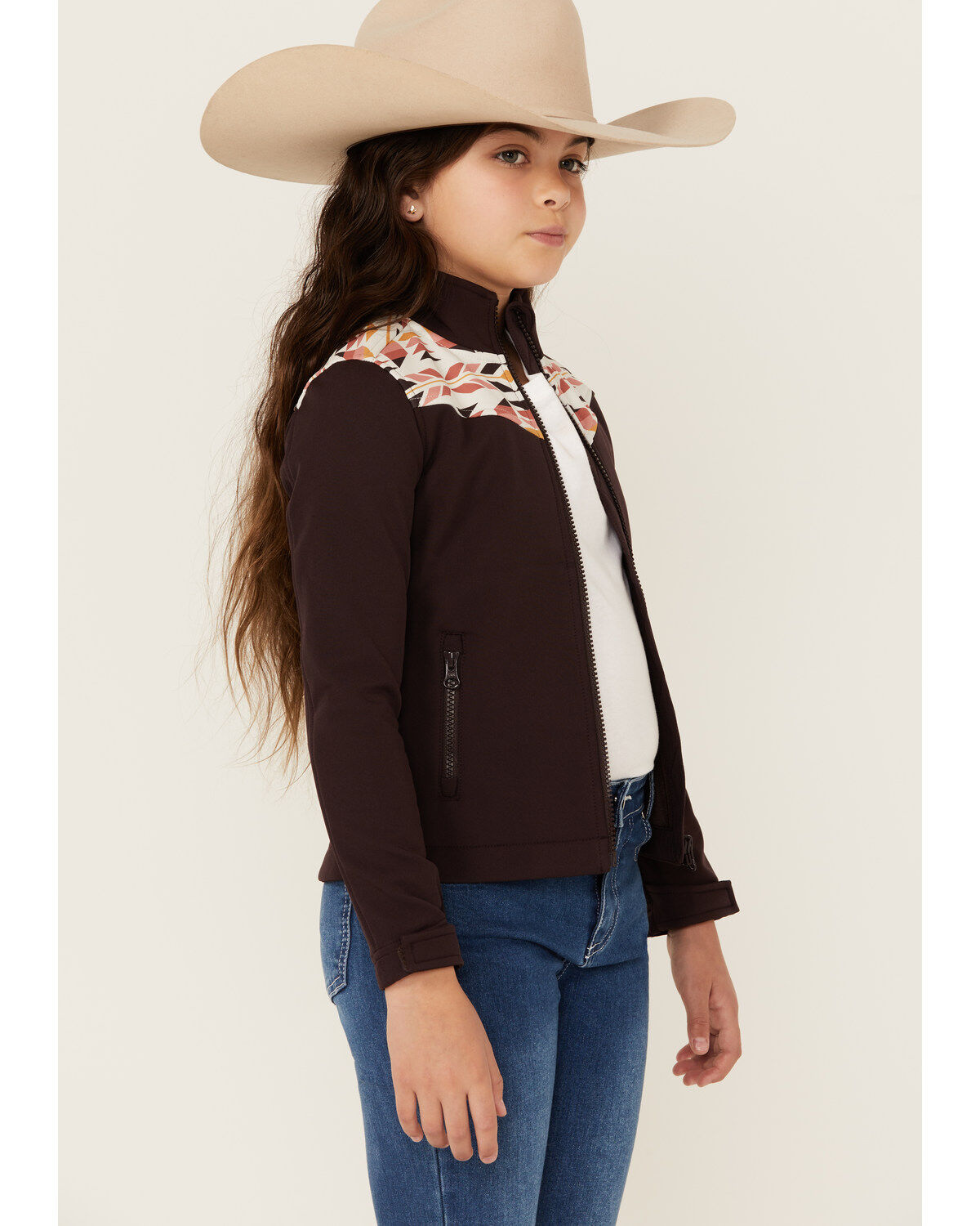 Shyanne Girls' Southwestern Print Softshell Jacket