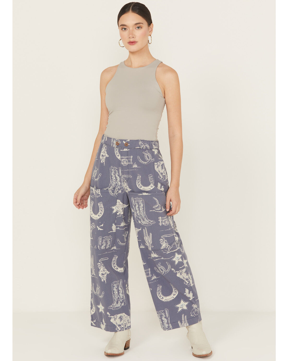 Free People Women's Seaside Rodeo Time Wide Leg Pants