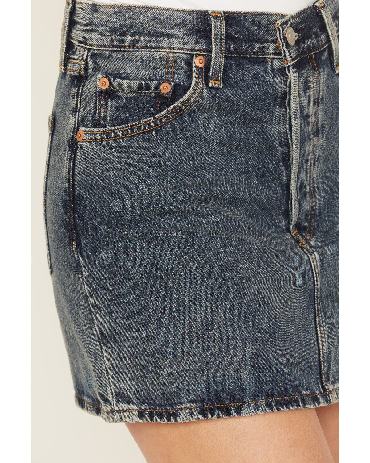 Levi's Women's Medium Wash Denim Mini Skirt