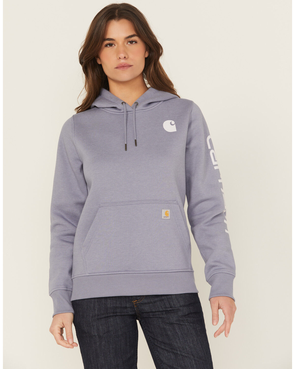 Carhartt Women's Relaxed Fit Midweight Logo Sleeve Graphic Hoodie