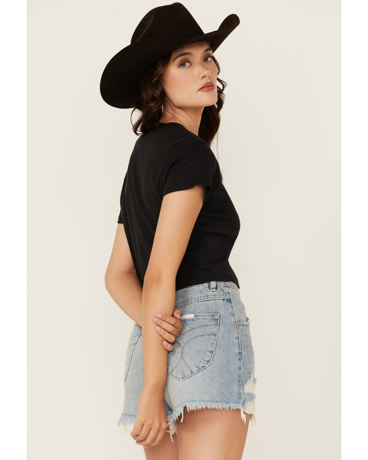 Girl Dangerous Women's I Heart Cowboys Graphic Baby Tee