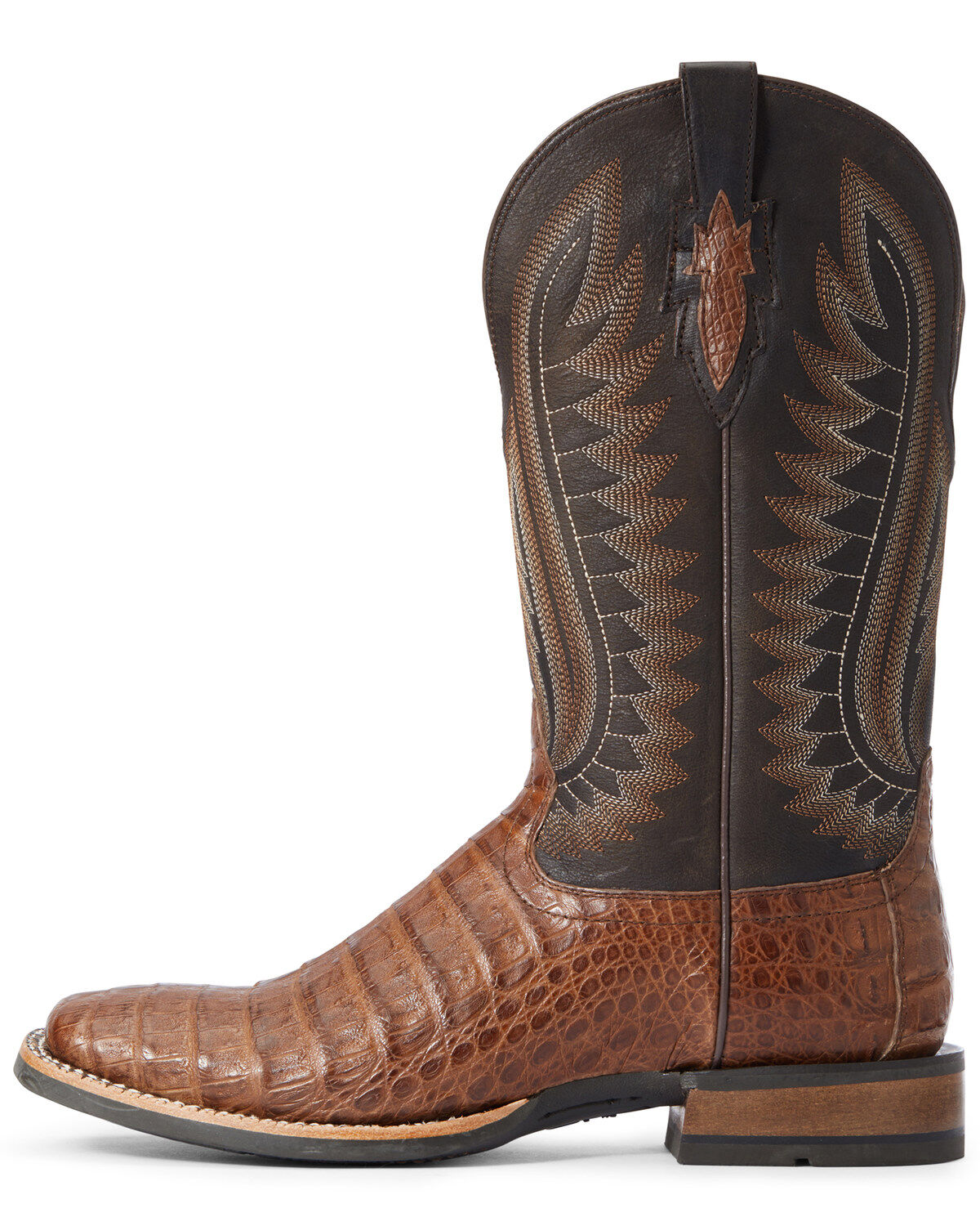 Ariat Men's Caramel Caiman Belly Western Boots - Broad Square Toe