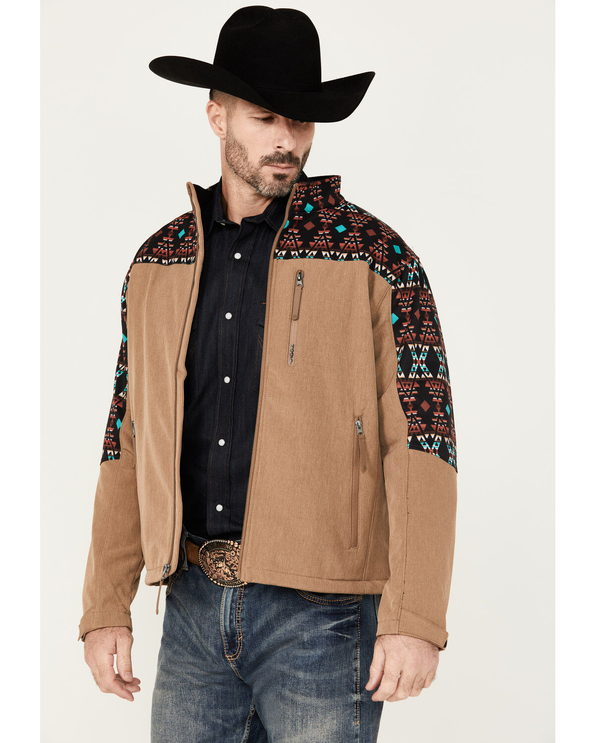 Hooey Men's Southwestern Print Softshell Jacket