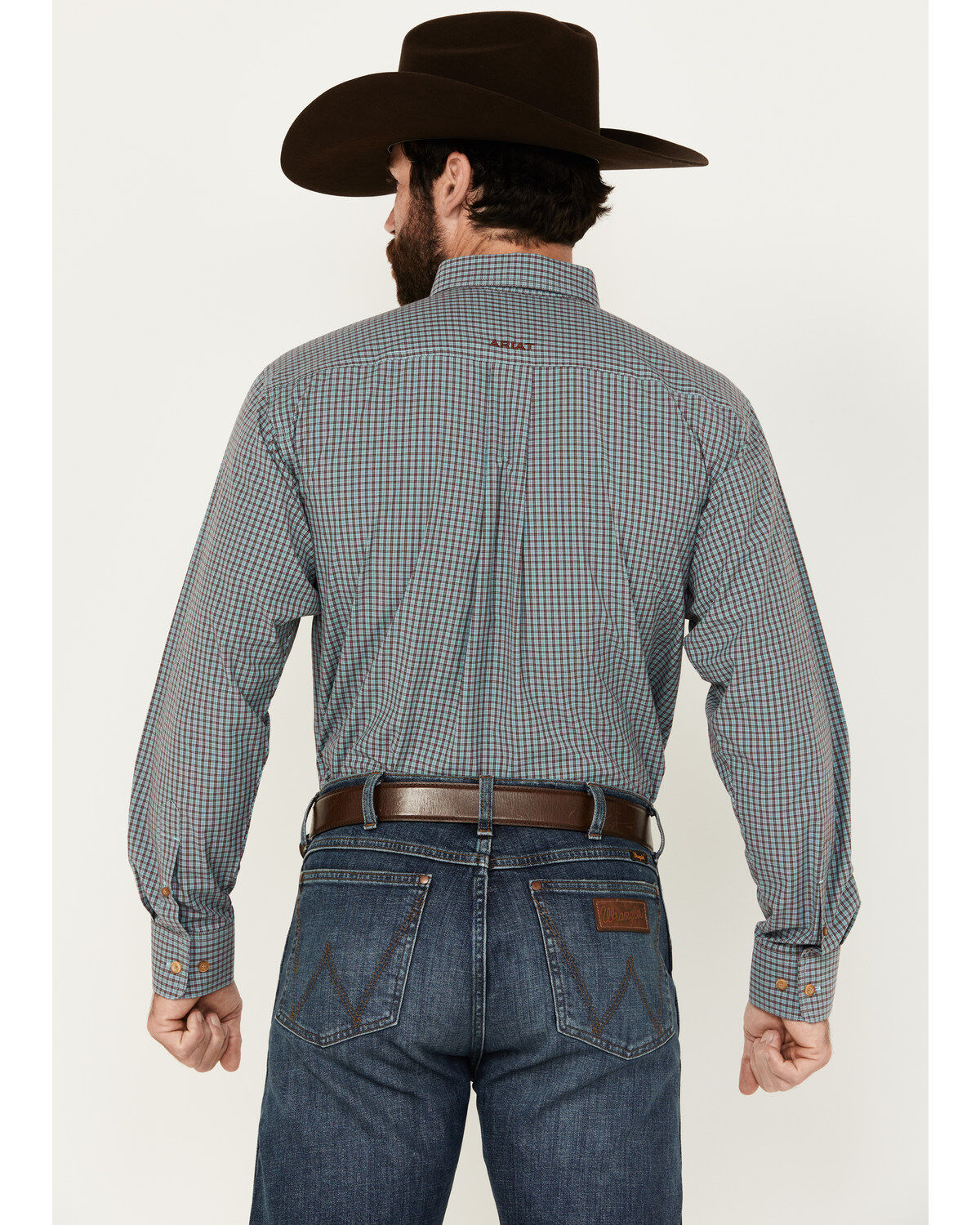 Ariat Men's Nestor Plaid Print Long Sleeve Button-Down Performance Shirt