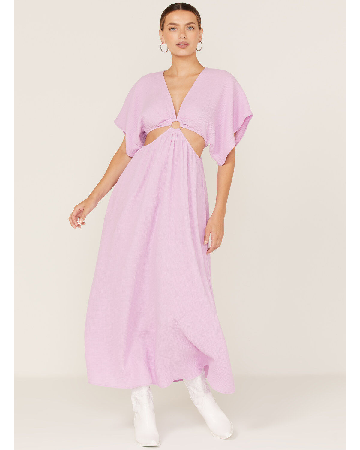 Show Me Your Mumu Women's Dana Cut-Out Midi Dress