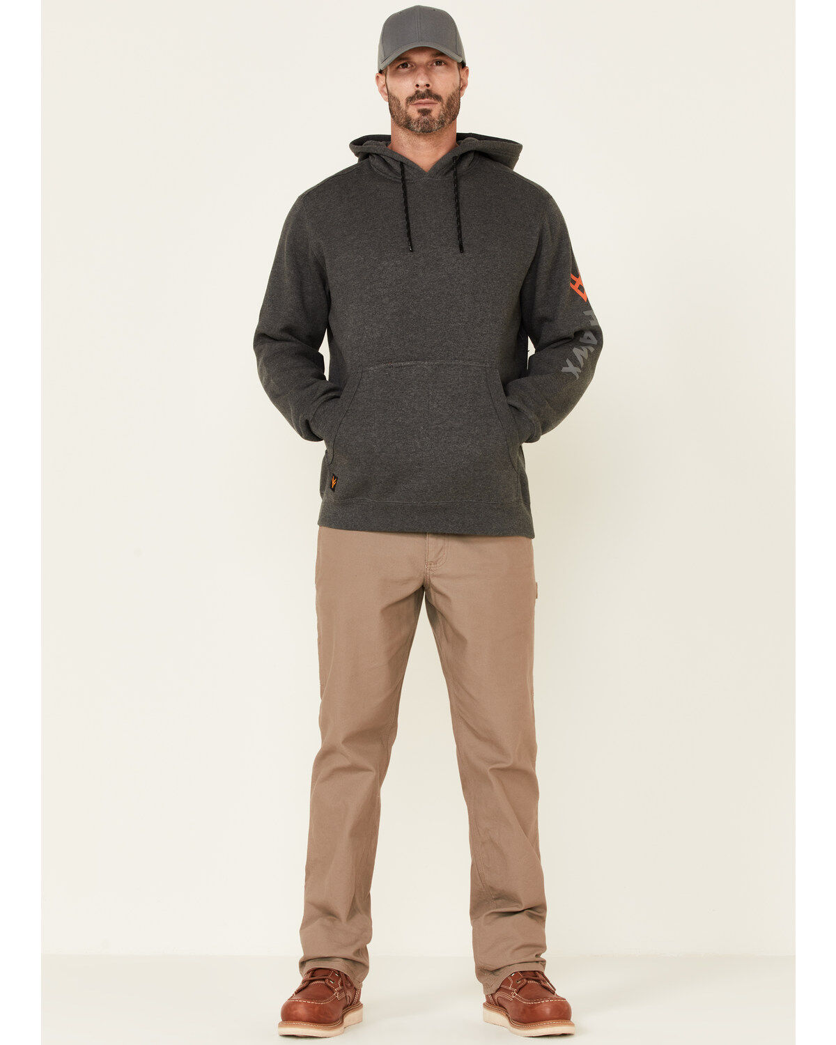 Hawx Men's Primo Logo Fleece-Lined Work Hooded Sweatshirt