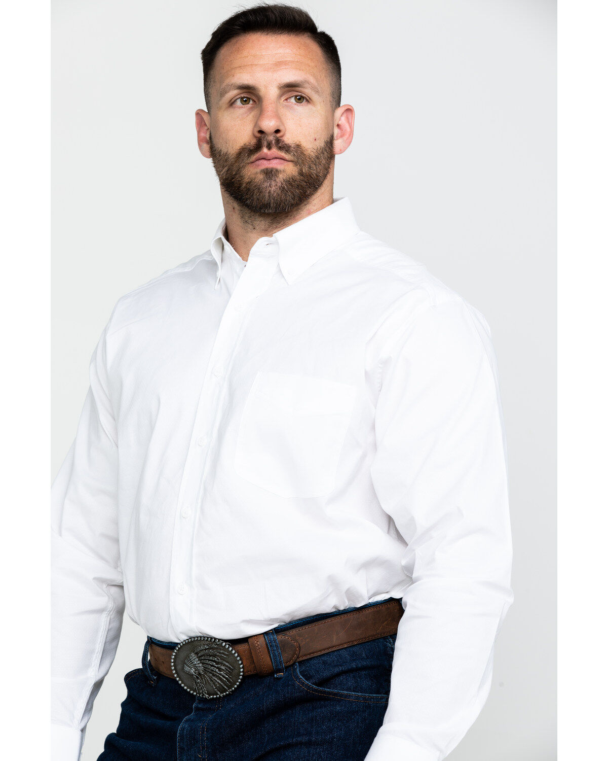 Panhandle Men's Retro Button Down Long Sleeve Western Shirt