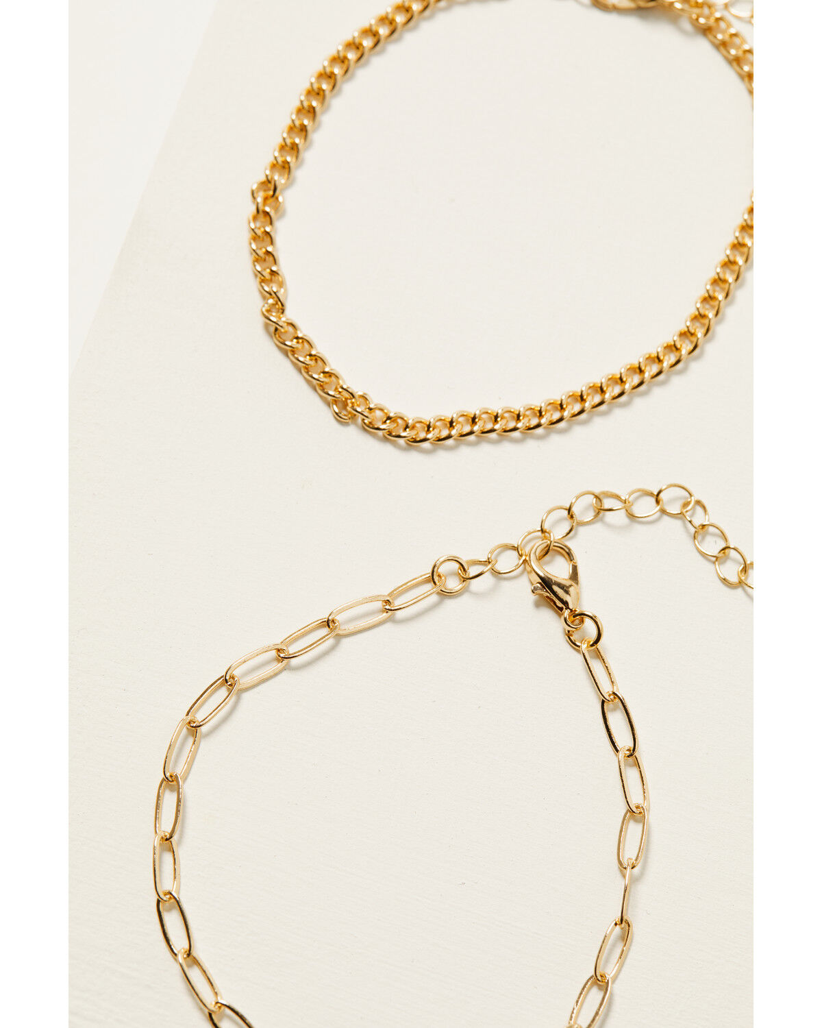Shyanne Women's Gold Chain and Pearl Heart Charm Bracelet Set - 5 Piece