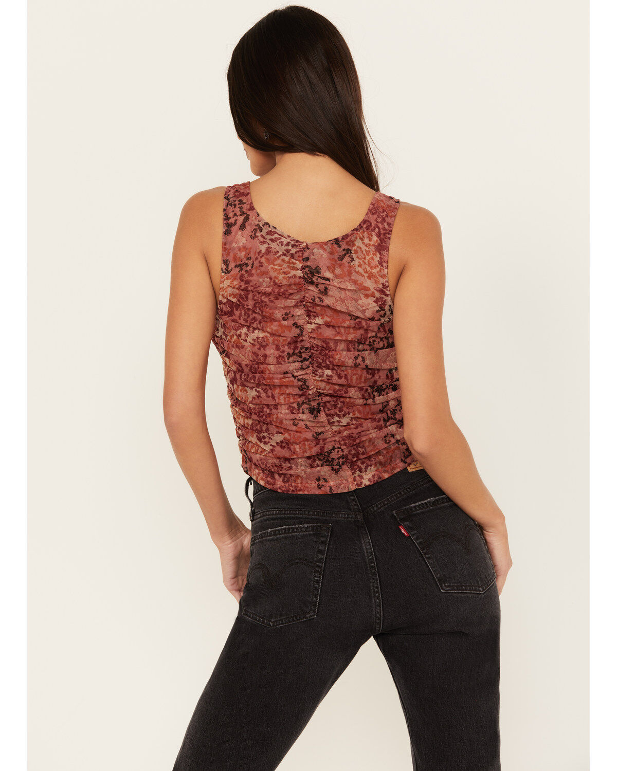 Beyond The Radar Women's Animal Print Mesh Tank