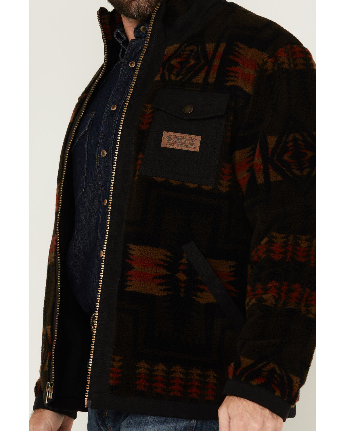 Pendleton Men's Harding Southwestern Print Berber Jacket