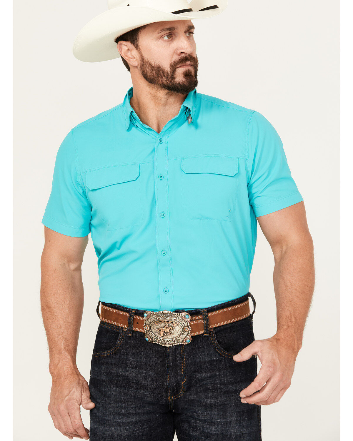Ariat Men's VentTEK Outbound Solid Fitted Short Sleeve Performance Shirt