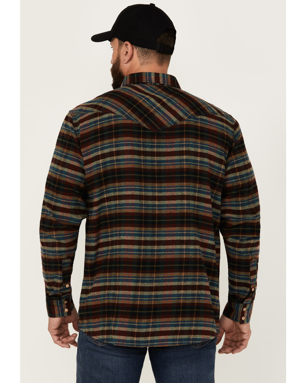 Moonshine Spirit Men's Underground Striped Print Long Sleeve Snap Western Shirt