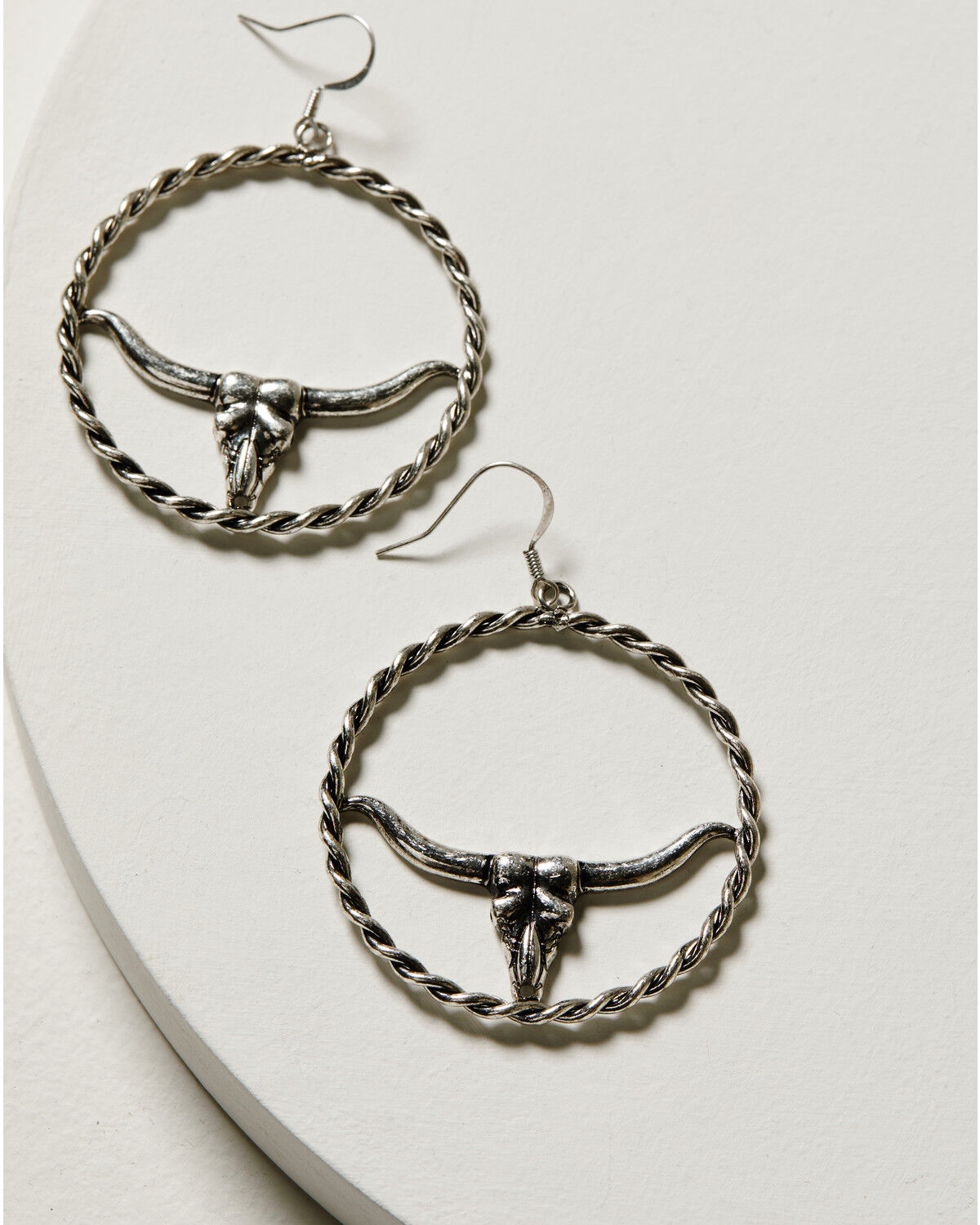 Idyllwind Women's Hillcrest Antique Longhorn Hoop Earrings