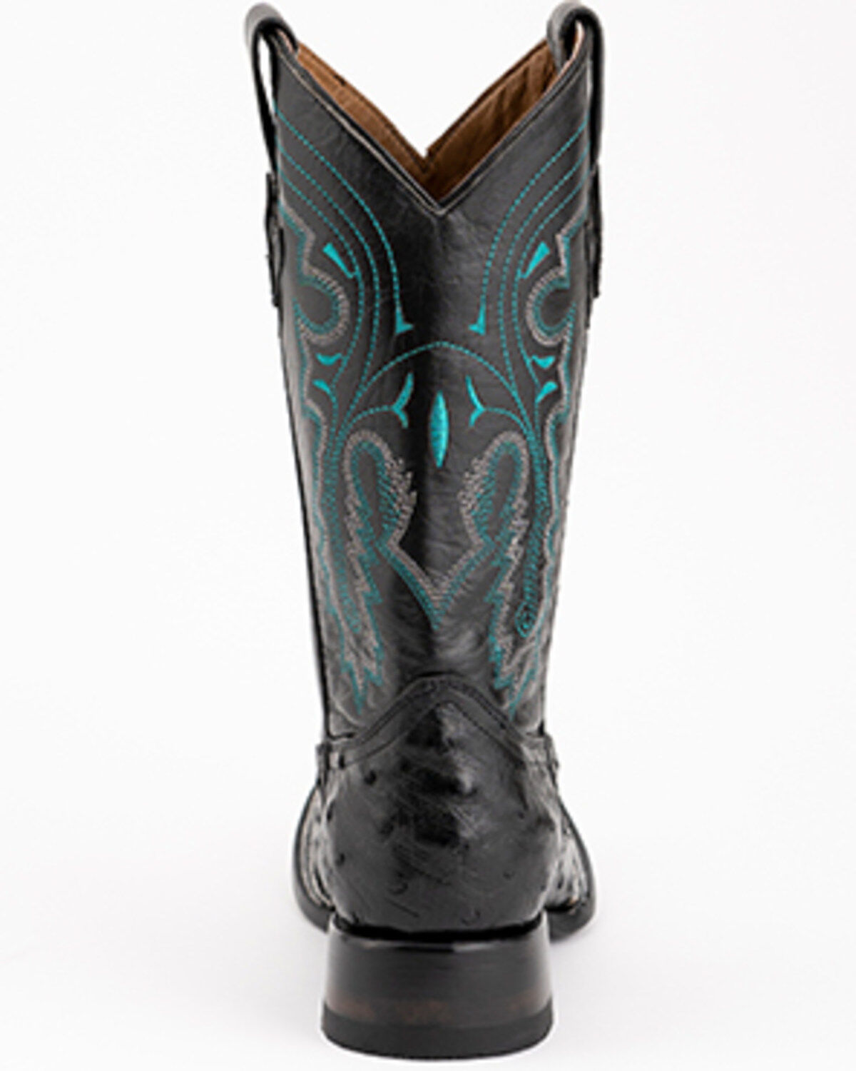 Ferrini Men's Full-Quill Ostrich Embroidered Western Boots - Broad Square Toe