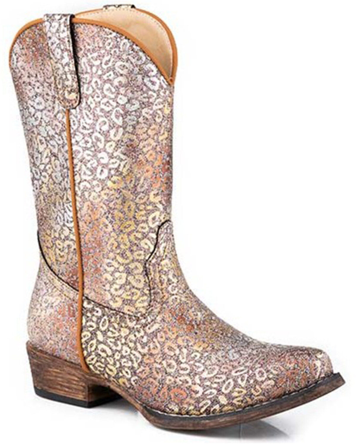Roper Little Girls' Riley Leopard Western Boots - Snip Toe