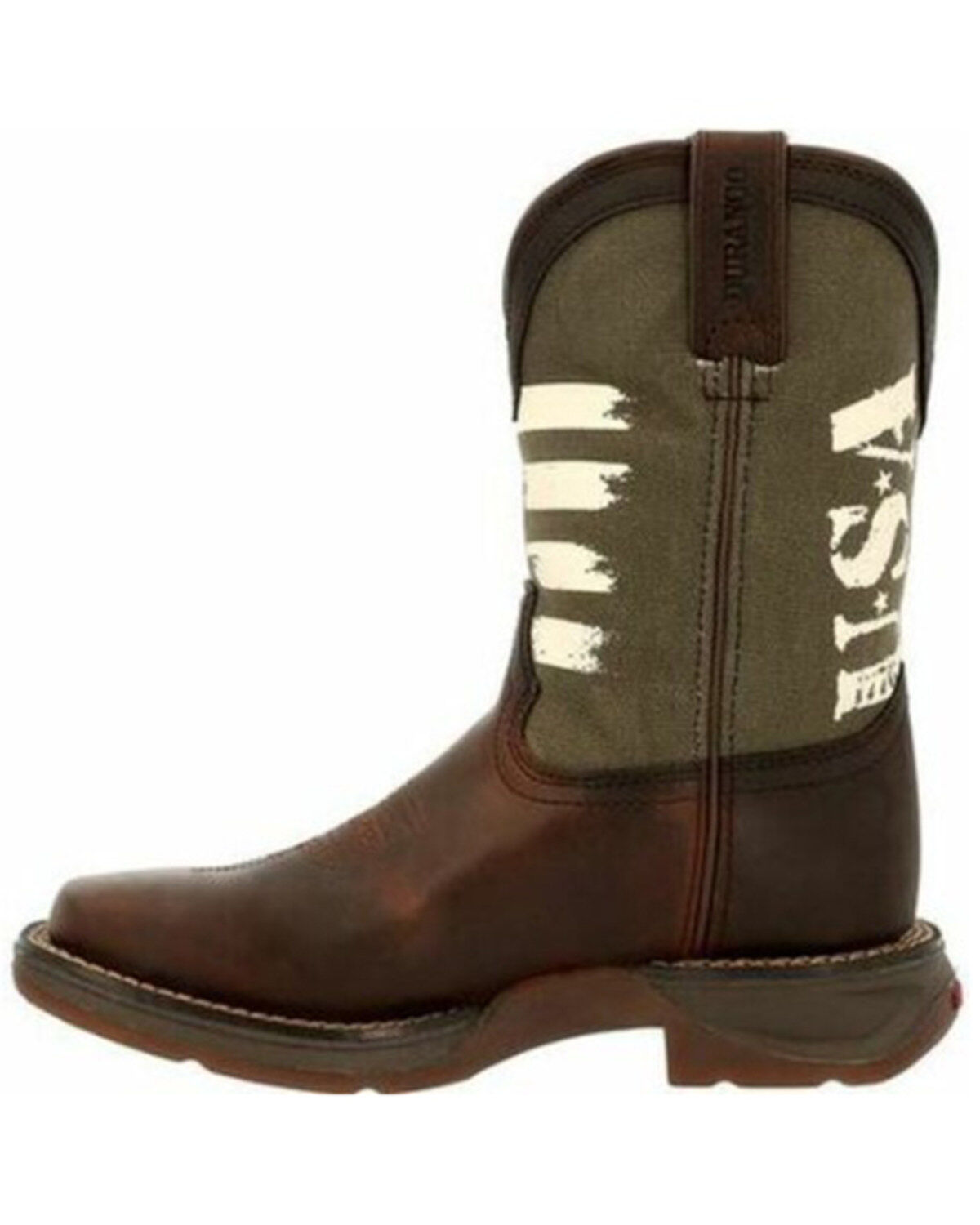 Durango Boys' Lil' Rebel USA Flag Army Western Boots - Square Toe
