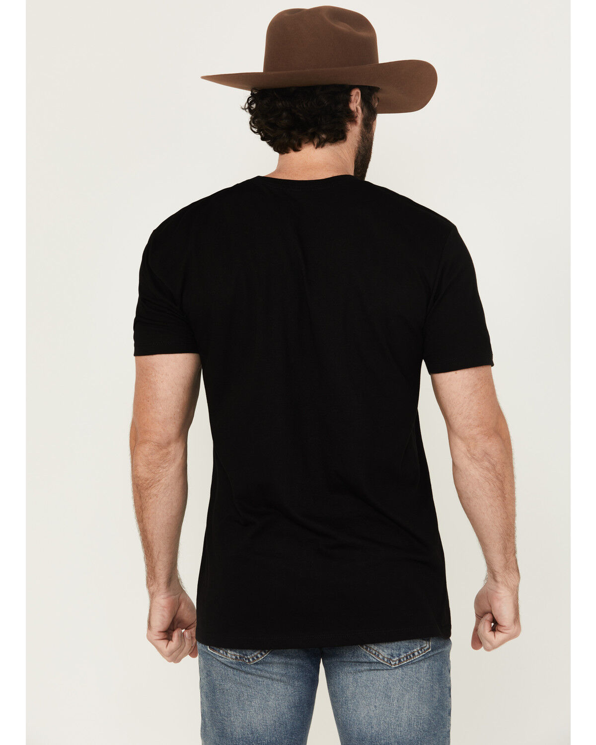 Moonshine Spirit Men's Skeleton Cowboy Short Sleeve Graphic T-Shirt