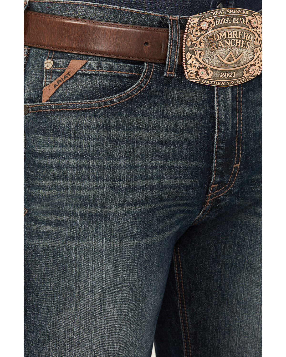 Ariat Men's M2 Atlas Ray Dark Wash Relaxed Bootcut Pro Series Performance Denim Jeans