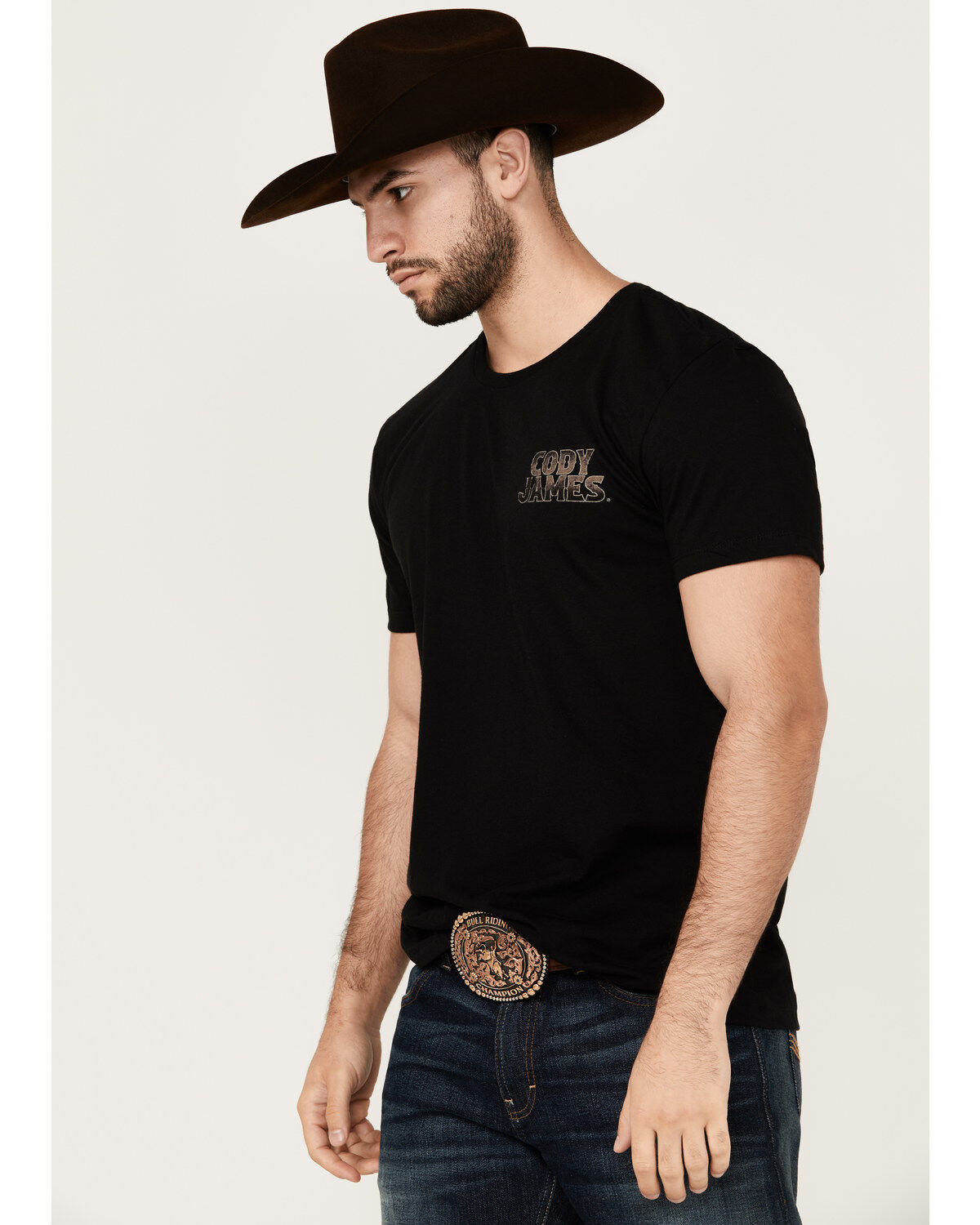 Cody James Men's Armed Skeleton Cowboy Short Sleeve Graphic T-Shirt