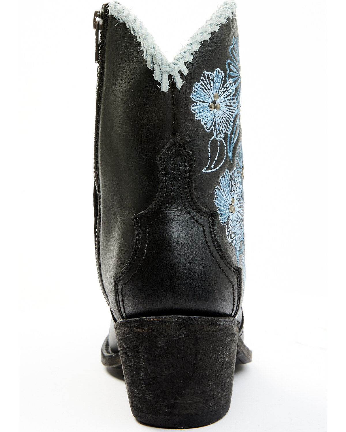 Carborca Silver by Liberty Black Women's Loren Tonal Floral Embroidered Western Fashion Booties - Snip Toe
