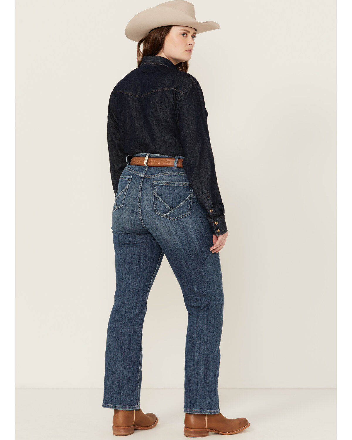 Ariat Women's Malaysia Dark Wash Perfect Rise Annie Stretch Bootcut Jeans - Plus