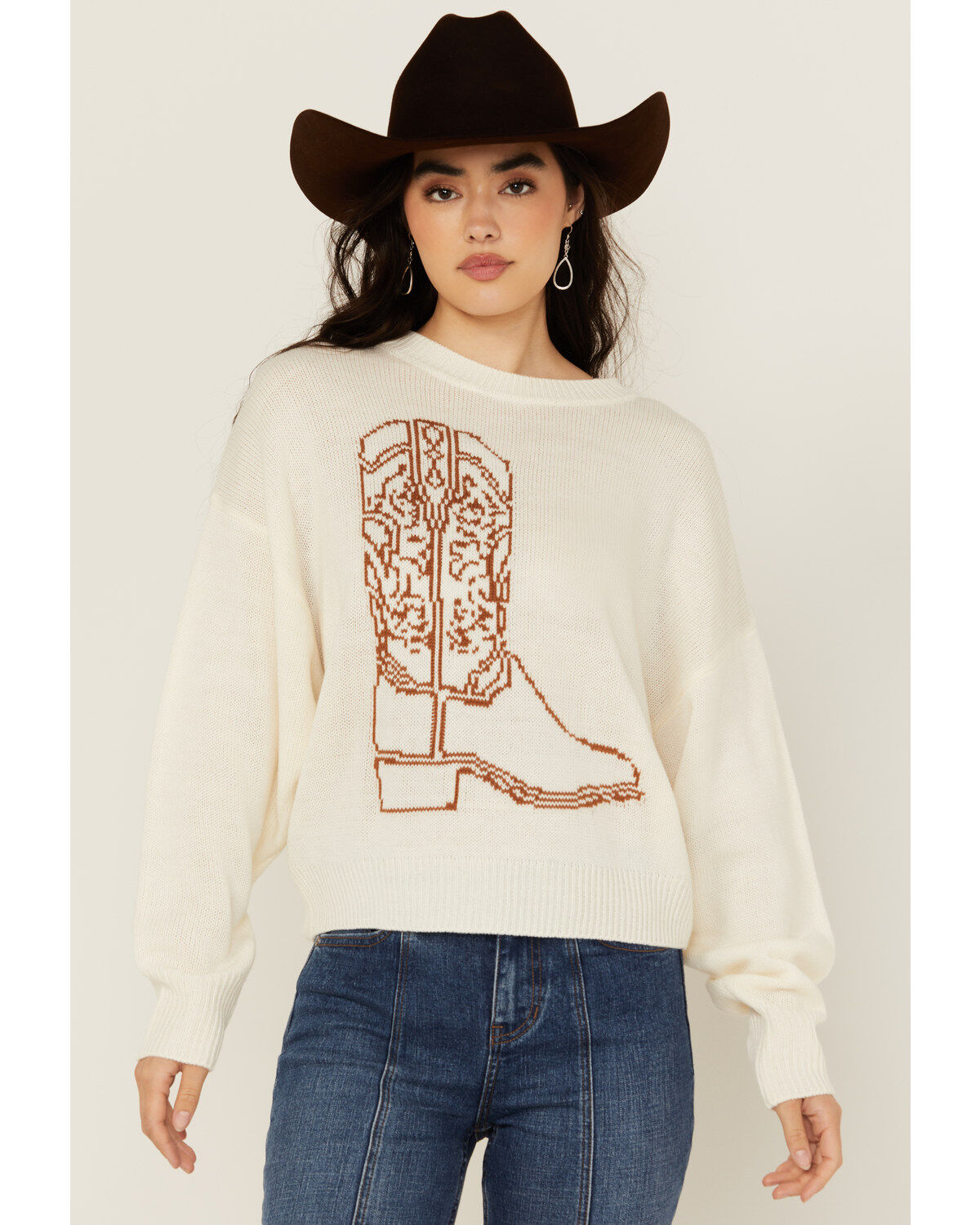 Wrangler Retro Women's Embroidered Boot Sweater