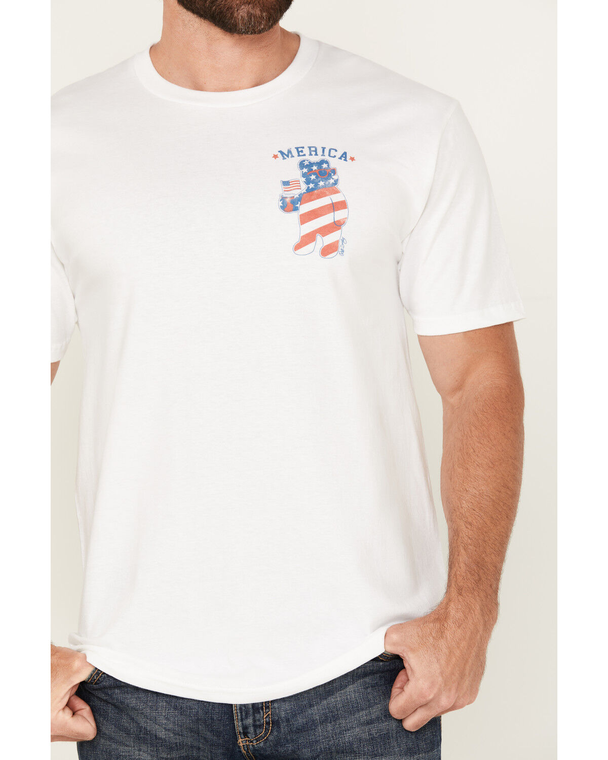 Riot Society Men's Merica Bear Short Sleeve Graphic T-Shirt