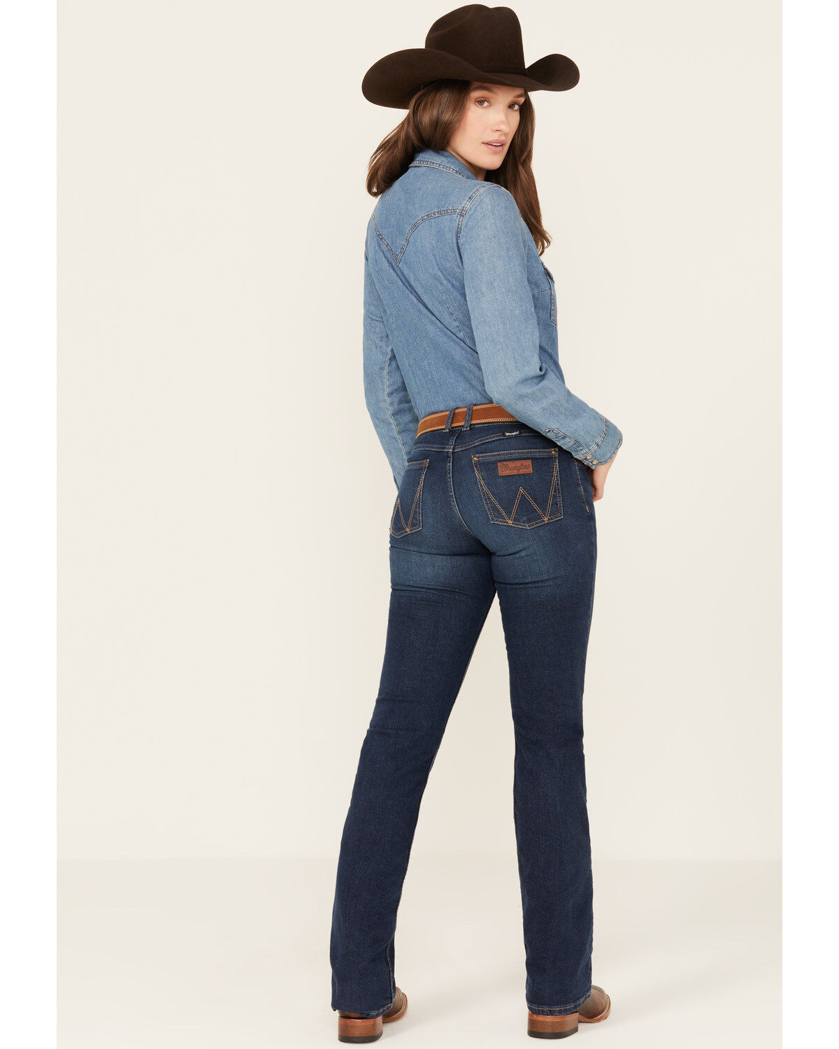 Wrangler Retro Women's Dark Wash Mid Rise Stretch Bootcut Jeans