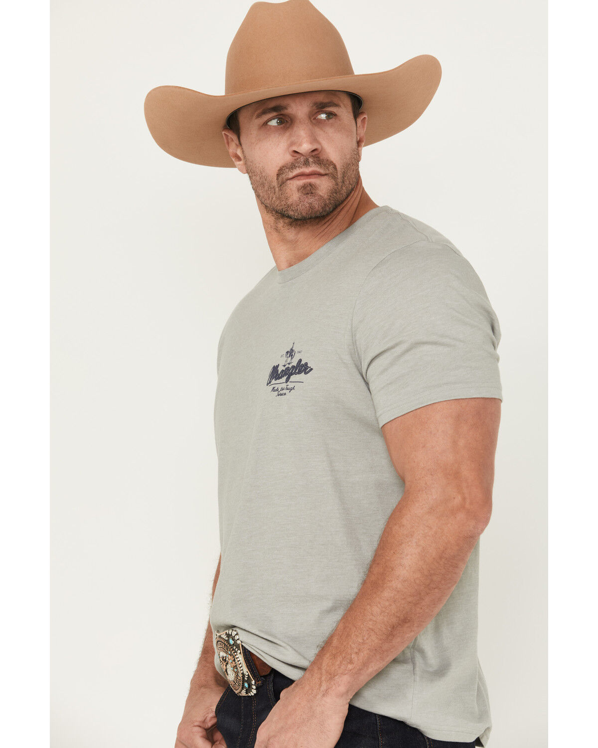 Wrangler Men's Hexagon Rope Logo Short Sleeve Graphic T-Shirt