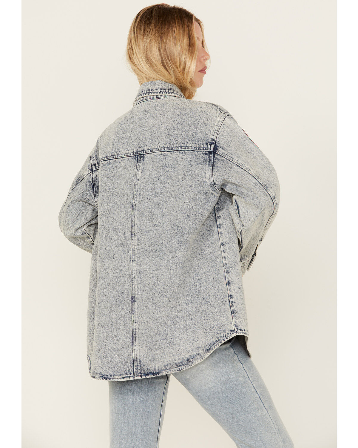 Blue B Women's Denim Patches Jacket
